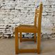 6 Regain House chairs - Elm and straw - 1980 - Vintage - Brutalist