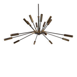 Rare Stilnovo 16-Arm Brass Sputnik Chandelier – 92 cm Diameter – Italy, 195