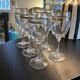 6 Burgundy glasses in engraved crystal and gilding