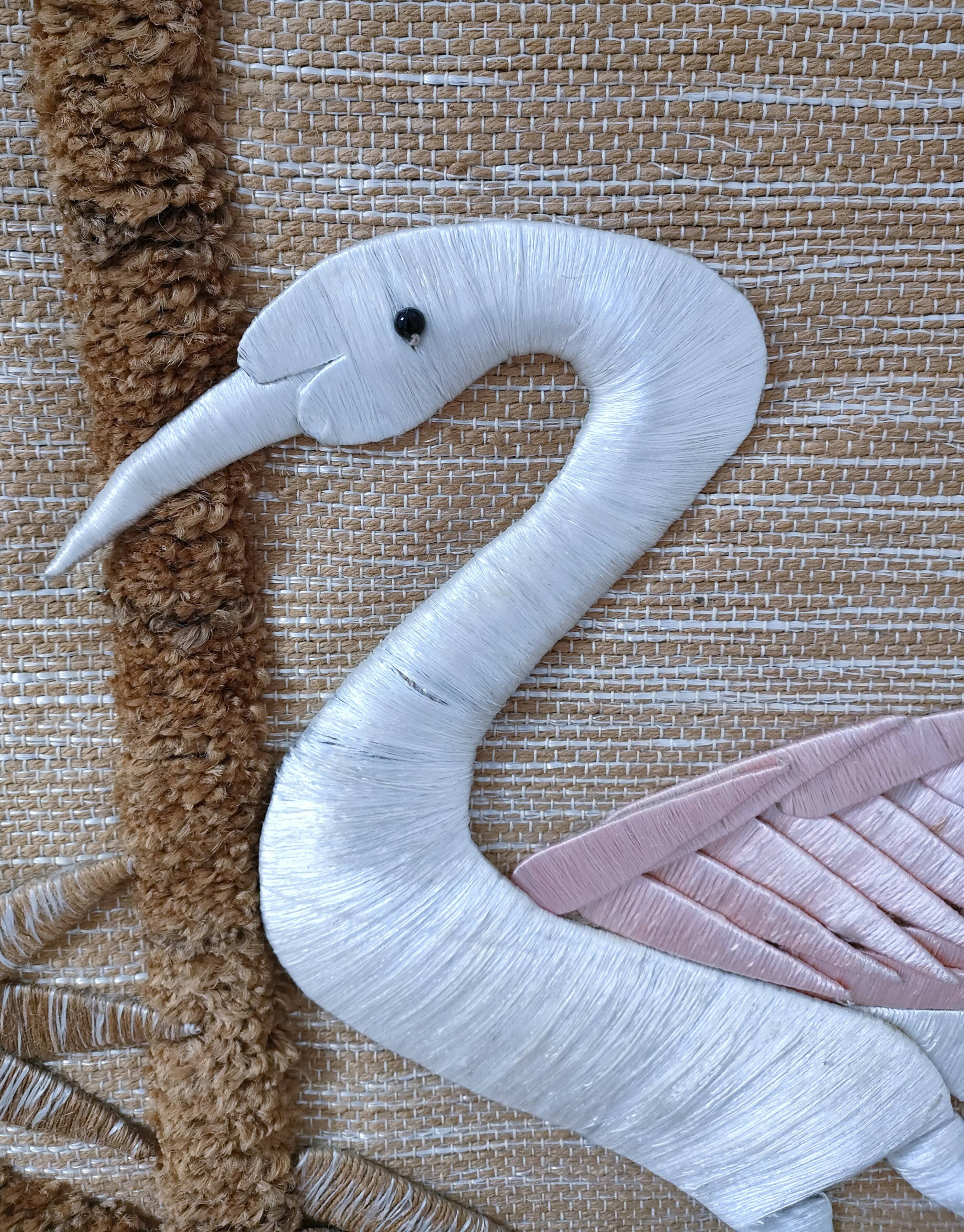 Bird and foliage tapestry stamped from the 70s