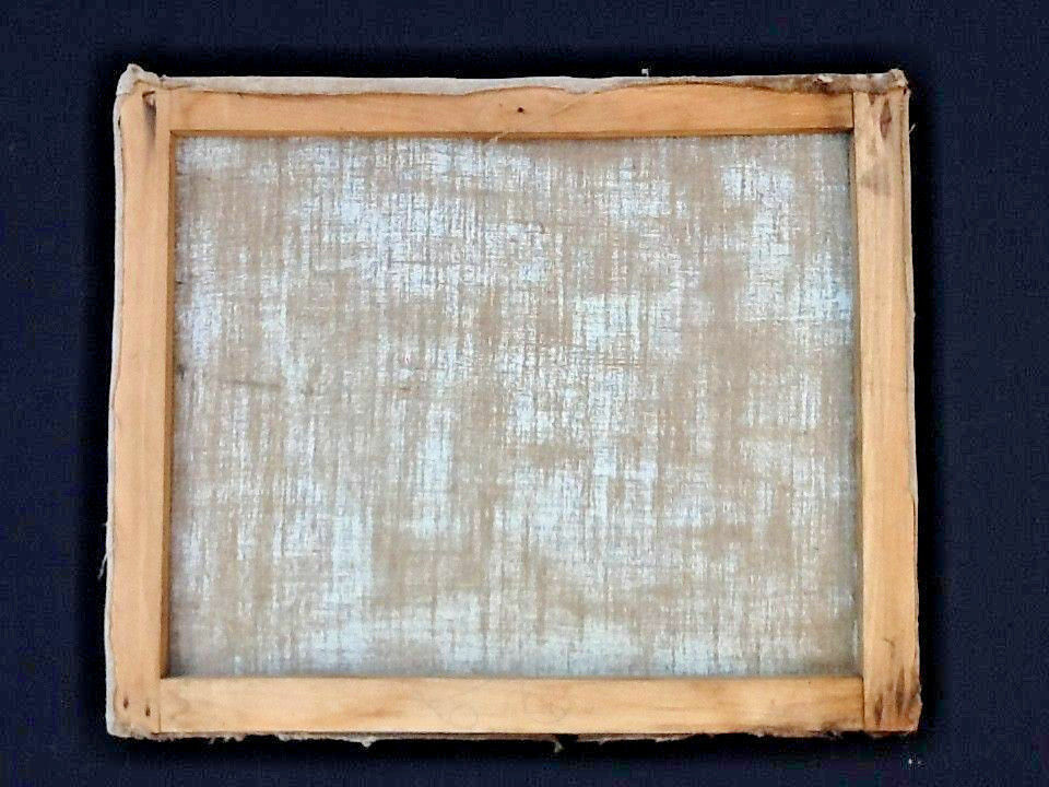 Huile sur toile XIXème village Franc-Comtois Vellexon-Queutrey-et-Vaudey (Haute-Saône)