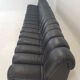 De Sede DS-600 "Non Stop" Snake Shaped Modular Sofa in Full Black Leather