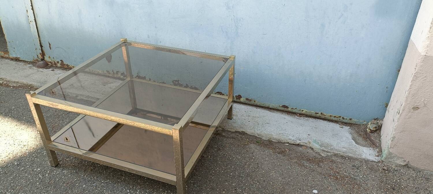 Vintage chrome coffee table