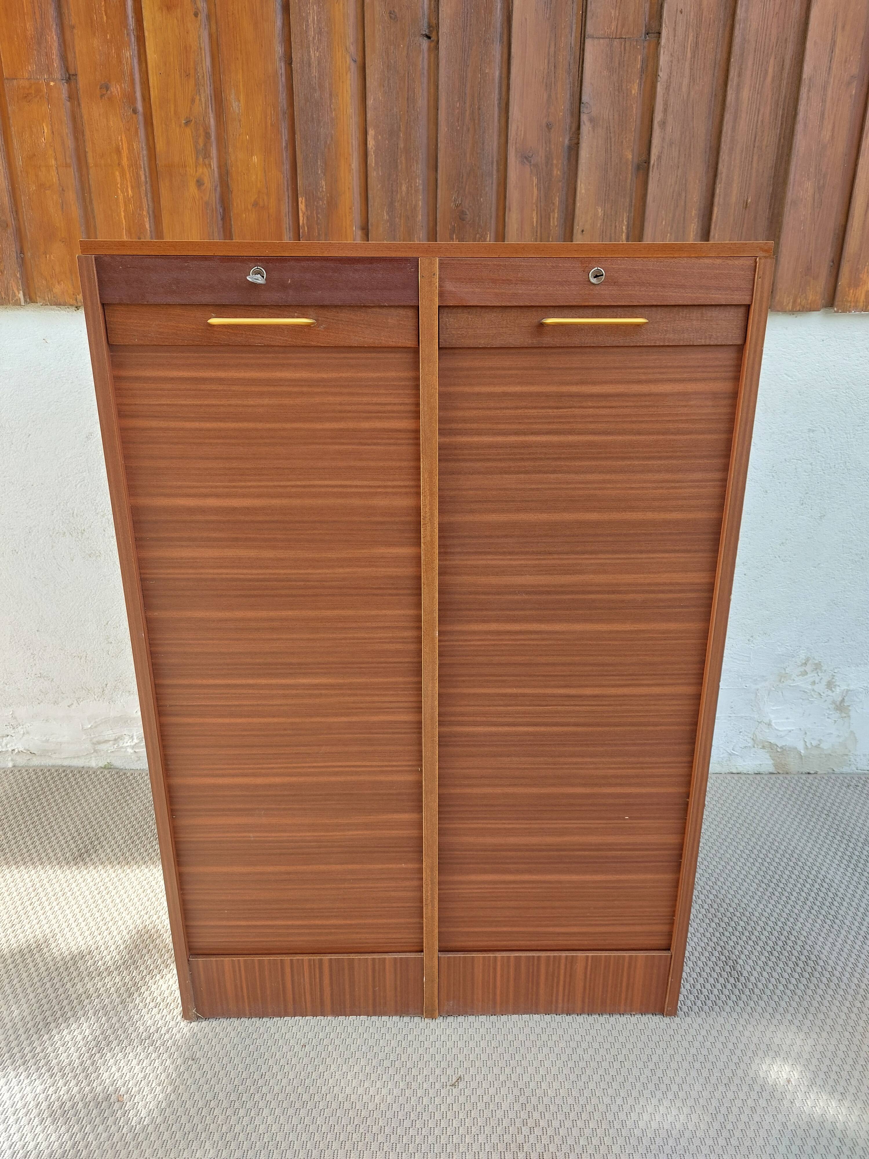 Meuble classeur à rideaux double