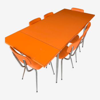 Table formica 60’s et 6 chaises