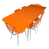 Table formica 60’s et 6 chaises