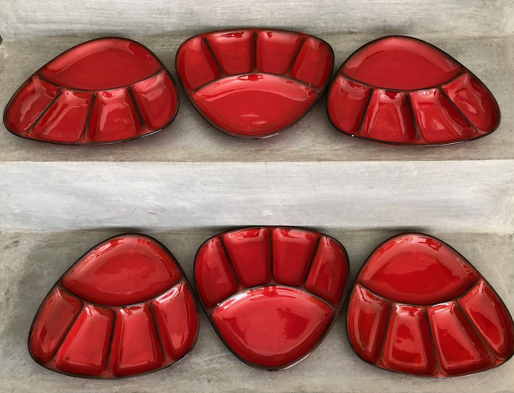 6 Assiettes à compartiments