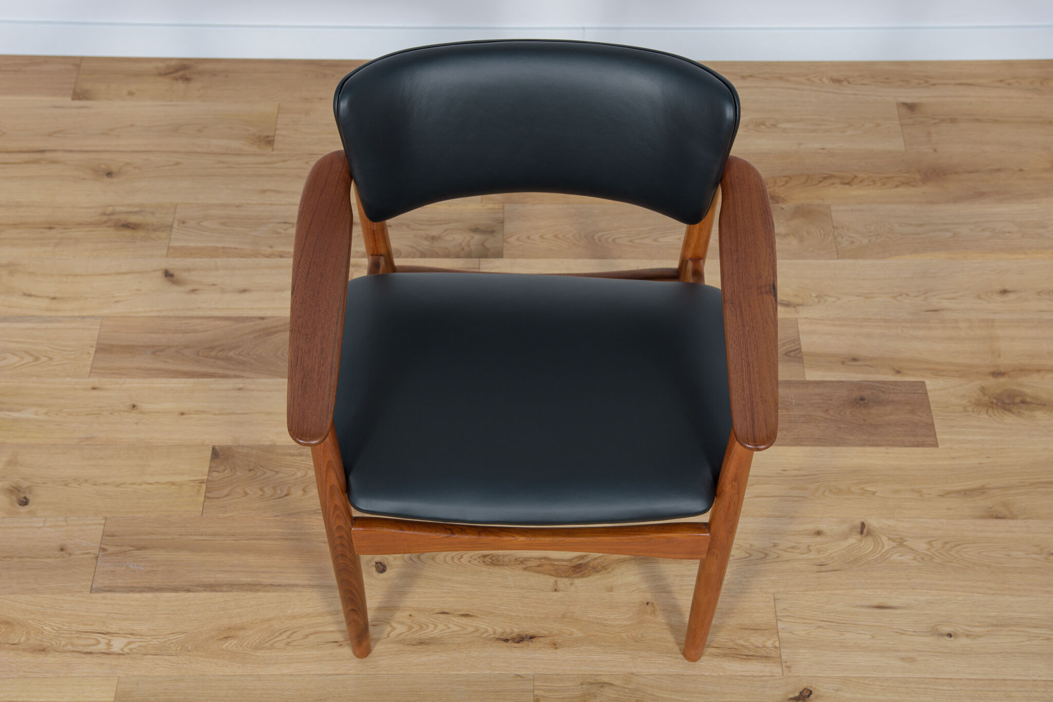 Mid-Century Danish Teak & Leather Armchair, 1970s