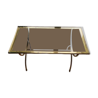 Brass glass coffee table