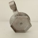 Vintage zinc hand candle holder