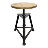 Black Industrial Workshop Swivel Stool, 1960s