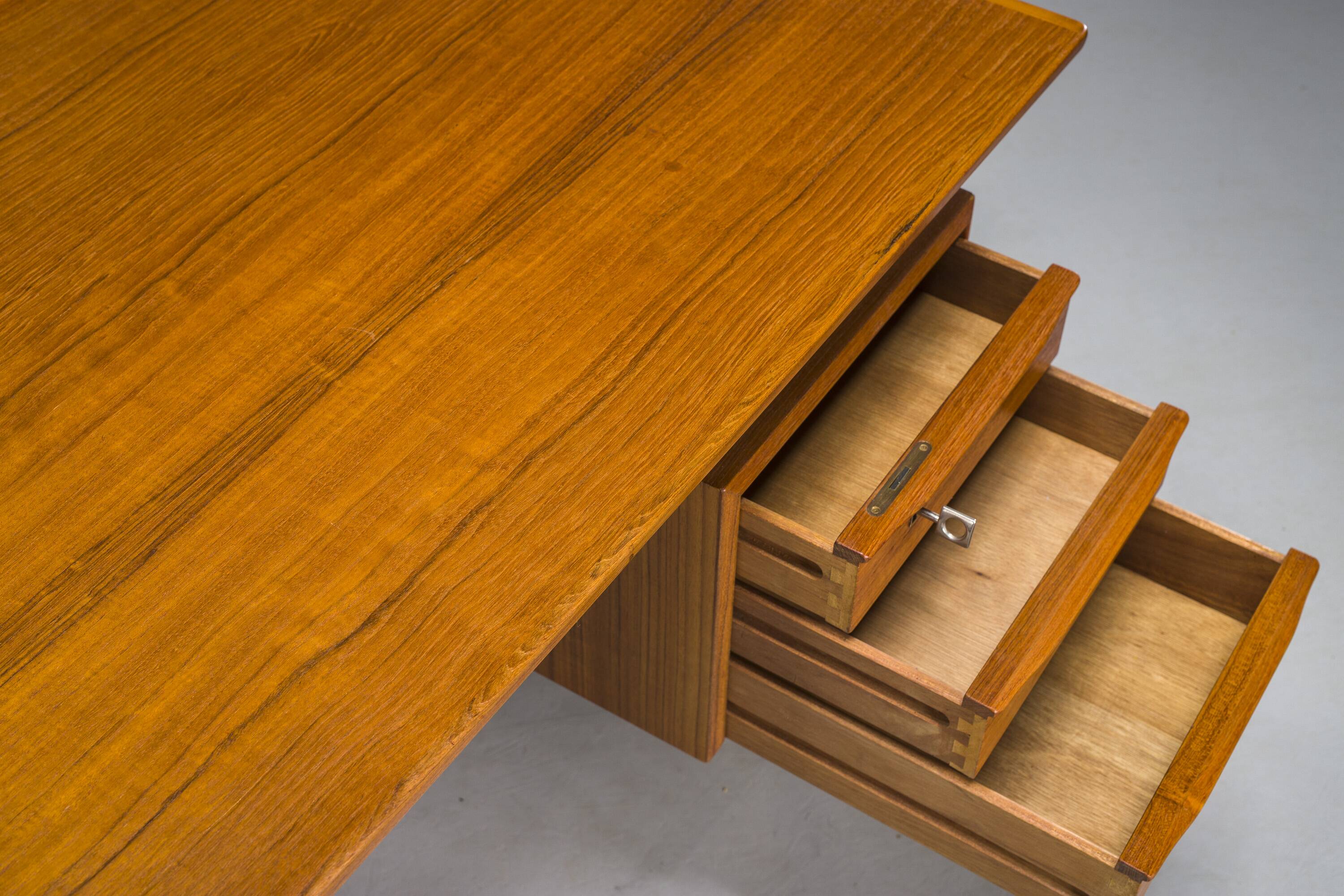 Danish Teak Desk by Peter Lovig Nielsen for Hedensted Mobelfabrik, 1972