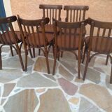 Suite of 6 bistrot chairs 1960
