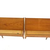 Set of 2 teak bedside tables, Sweden, 1960