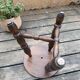 Tabouret tripode bois massif | art populaire