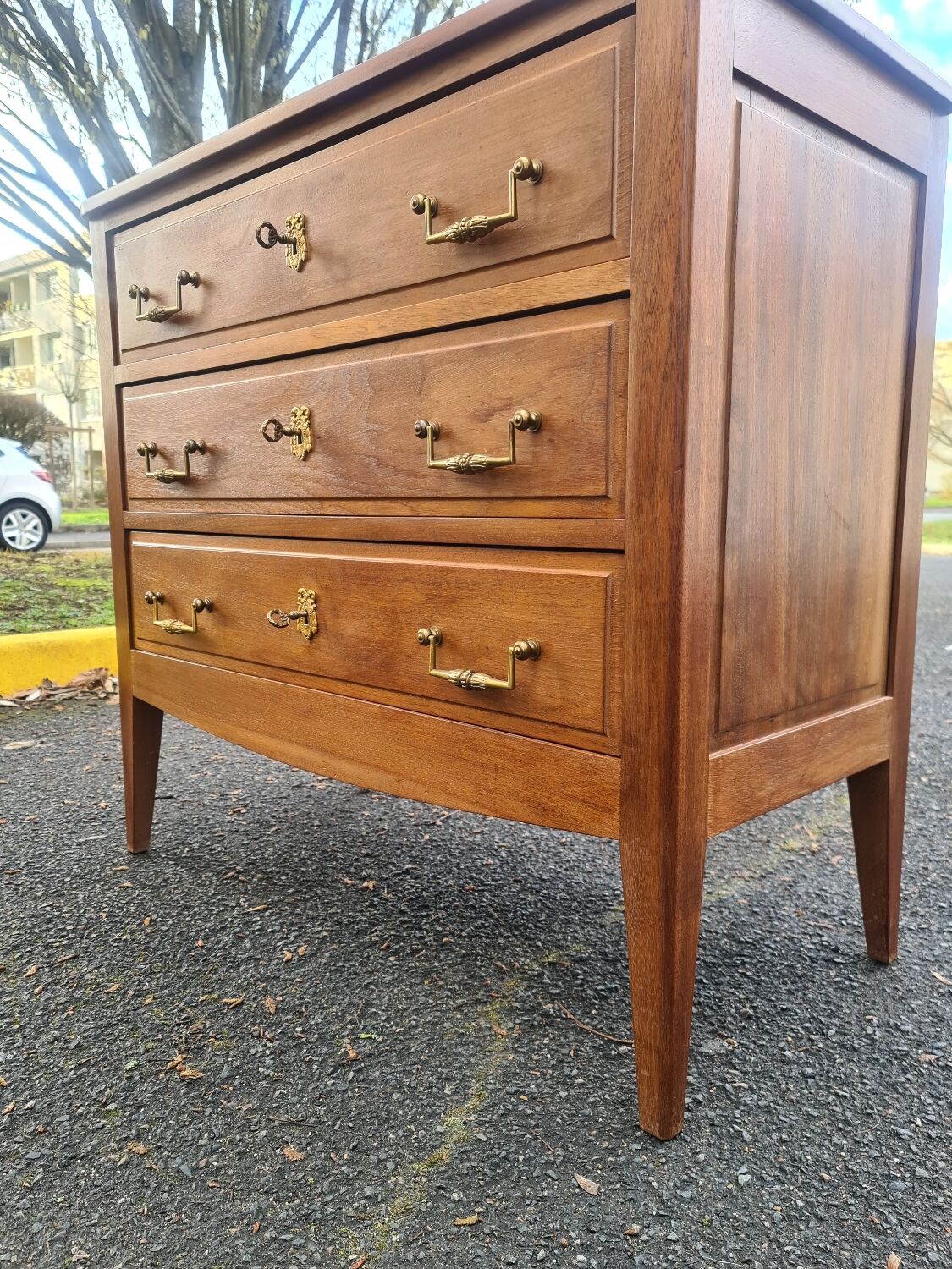 Carpenter's chest of drawers 1950 Louis XVI style