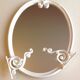 Miroir et tablette en fonte emaillée blanche / style art deco