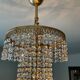 Vintage Crystal Tassel Cascade Chandelier