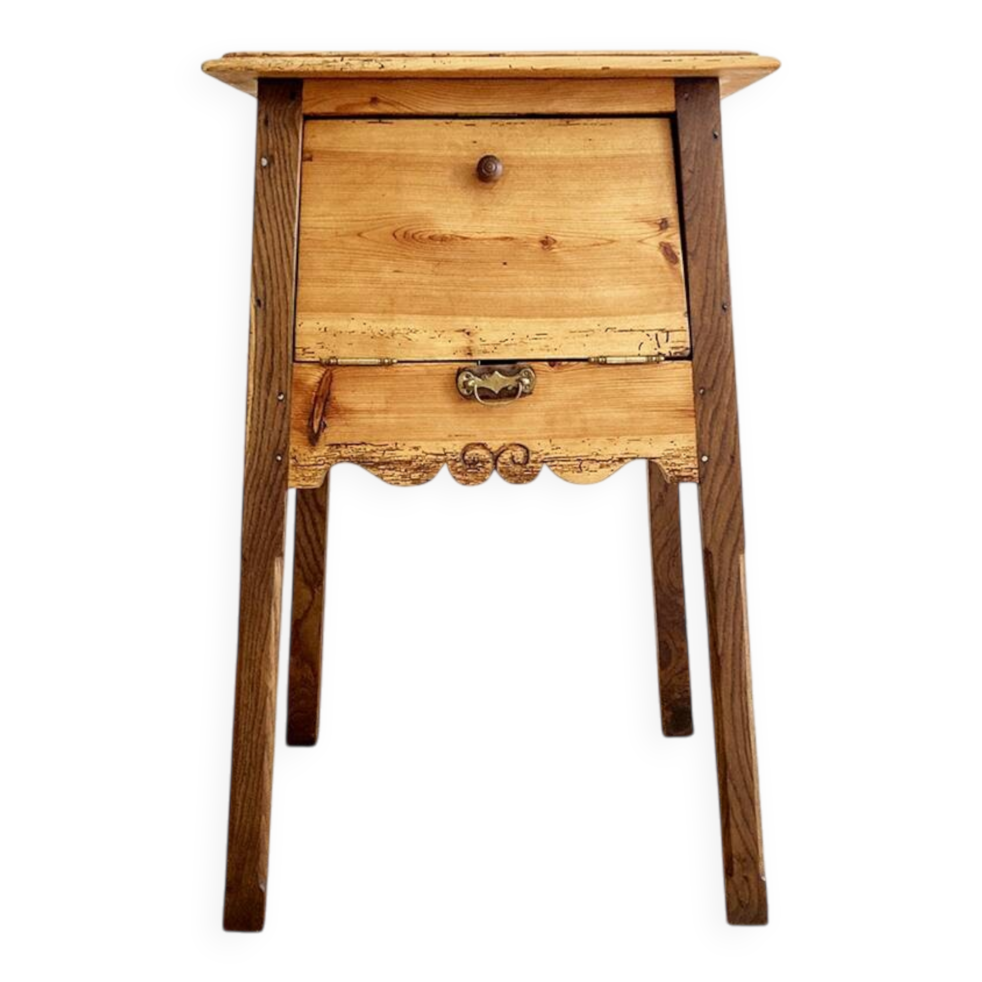 Old wooden hinged cabinet