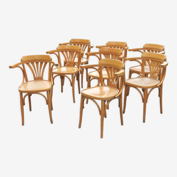 Set of 8 bistro chairs from the 50s/60