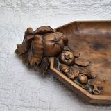 Plateau en bois sculpté fait main