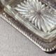 Art Deco Silver Plated Toast Rack, Matching Hammered Tray Crystal Butter Dishes