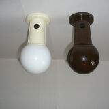 Pair of eye ball wall lamps - Resistex - from the 70s