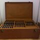 Silver metal cutlery set of 112