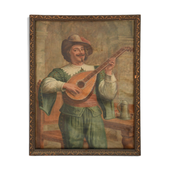 Oil on canvas The Mandolin Player