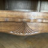 Handcrafted solid oak armoire, unique piece.