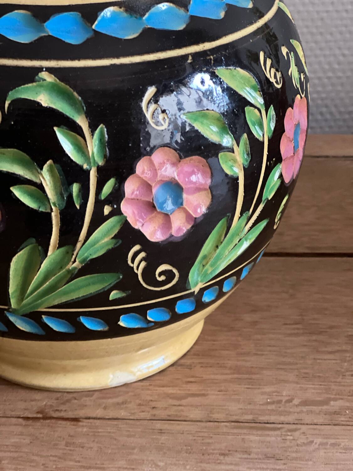 Vase perse forme boule XXe
