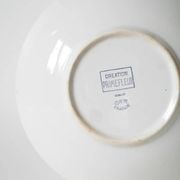 Round presentation plate Salins, design, white, 1960