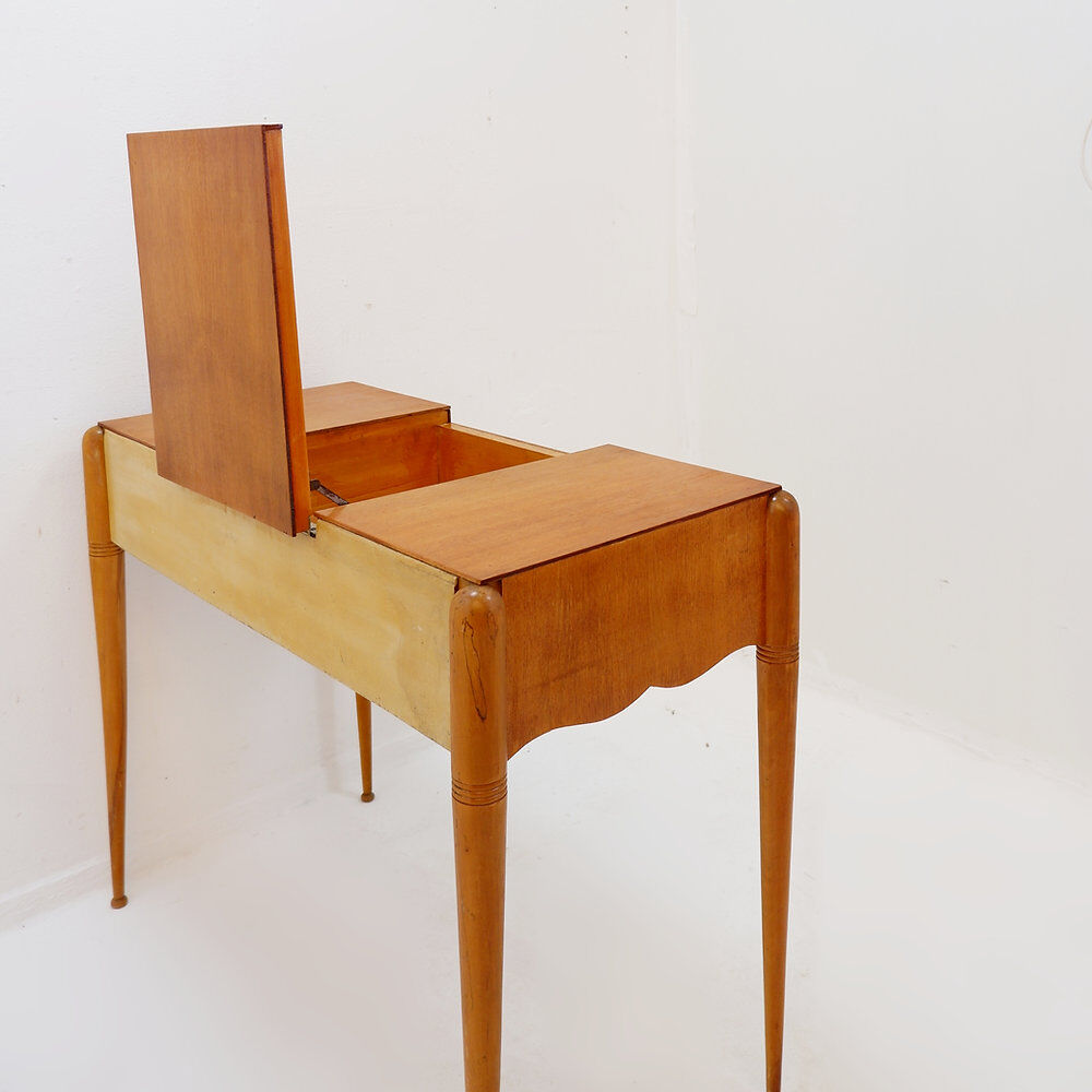 Dressing table with mirror, drop leaf and drawers - 20th century