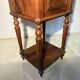 Antique bedside table in solid wood, turned base