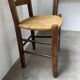 Rustic oak straw chair