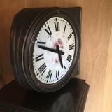 Old station clock Paul Garnier double shaped cast iron
