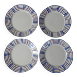 4 anciennes assiettes à entremets lunéville brigitte