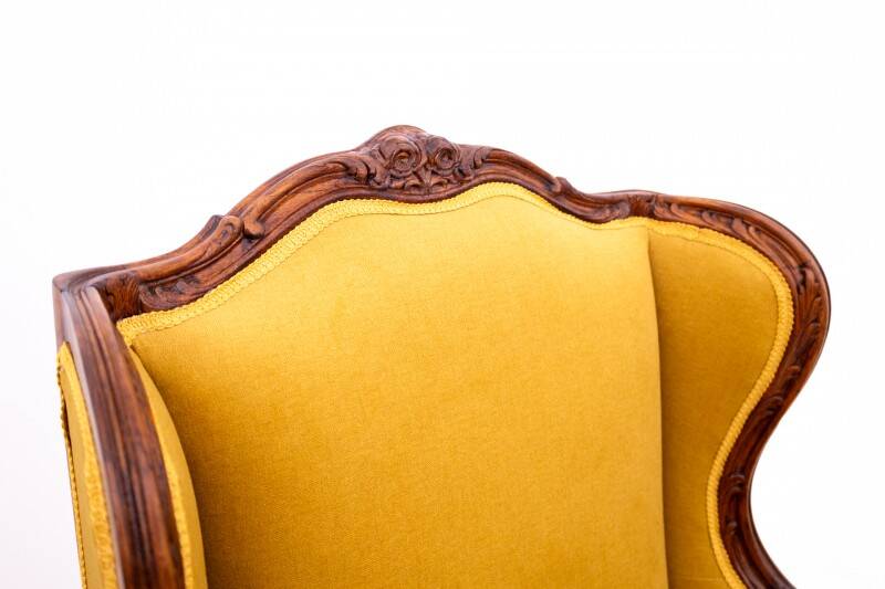 A pair of wing chairs, France, circa 1920. After renovation.