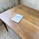 Table de ferme chêne pieds fuseaux 1950