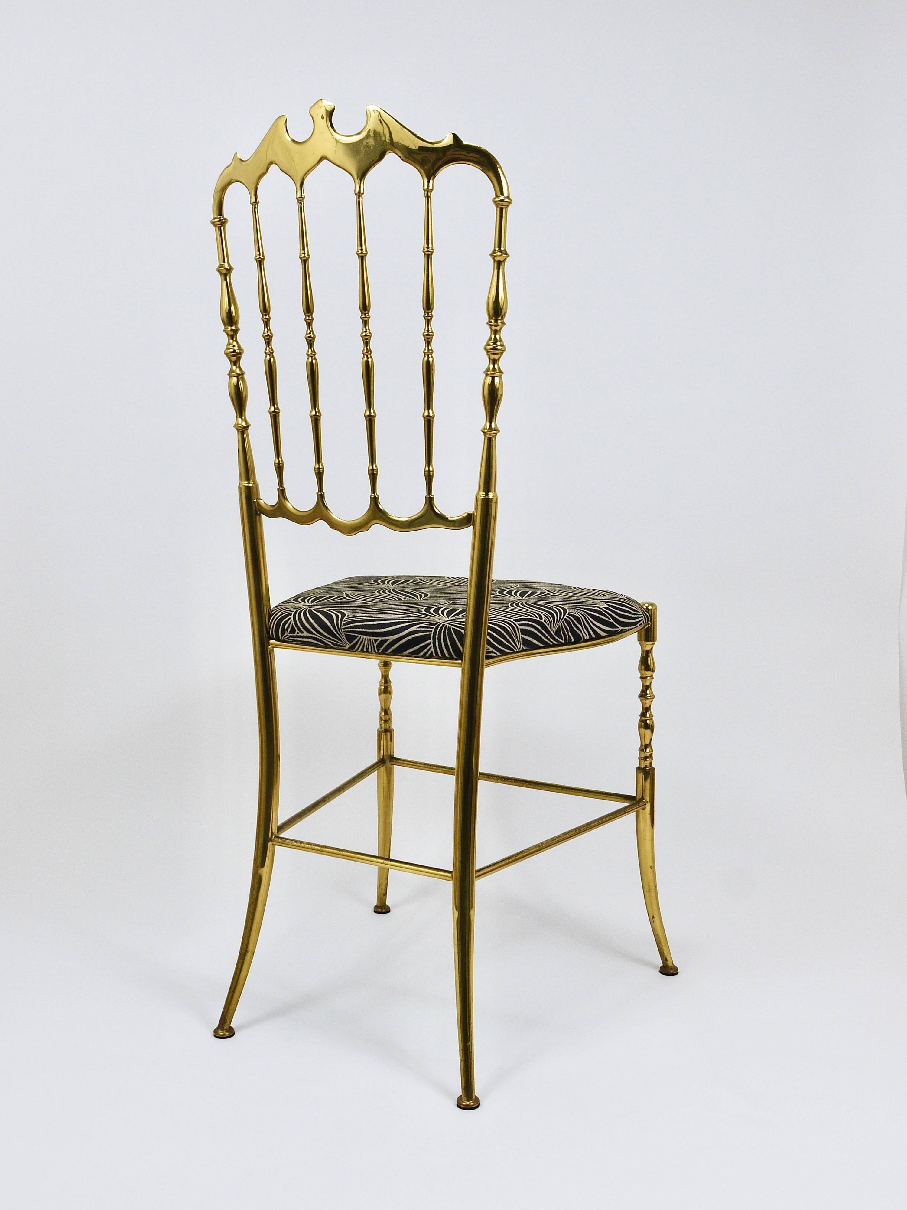 Mid-Century Chiavari Chair in Brass by Giuseppe Gaetano Descalzi, Italy, 1950s