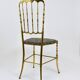 Mid-Century Chiavari Chair in Brass by Giuseppe Gaetano Descalzi, Italy, 1950s