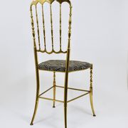 Mid-Century Chiavari Chair in Brass by Giuseppe Gaetano Descalzi, Italy, 1950s