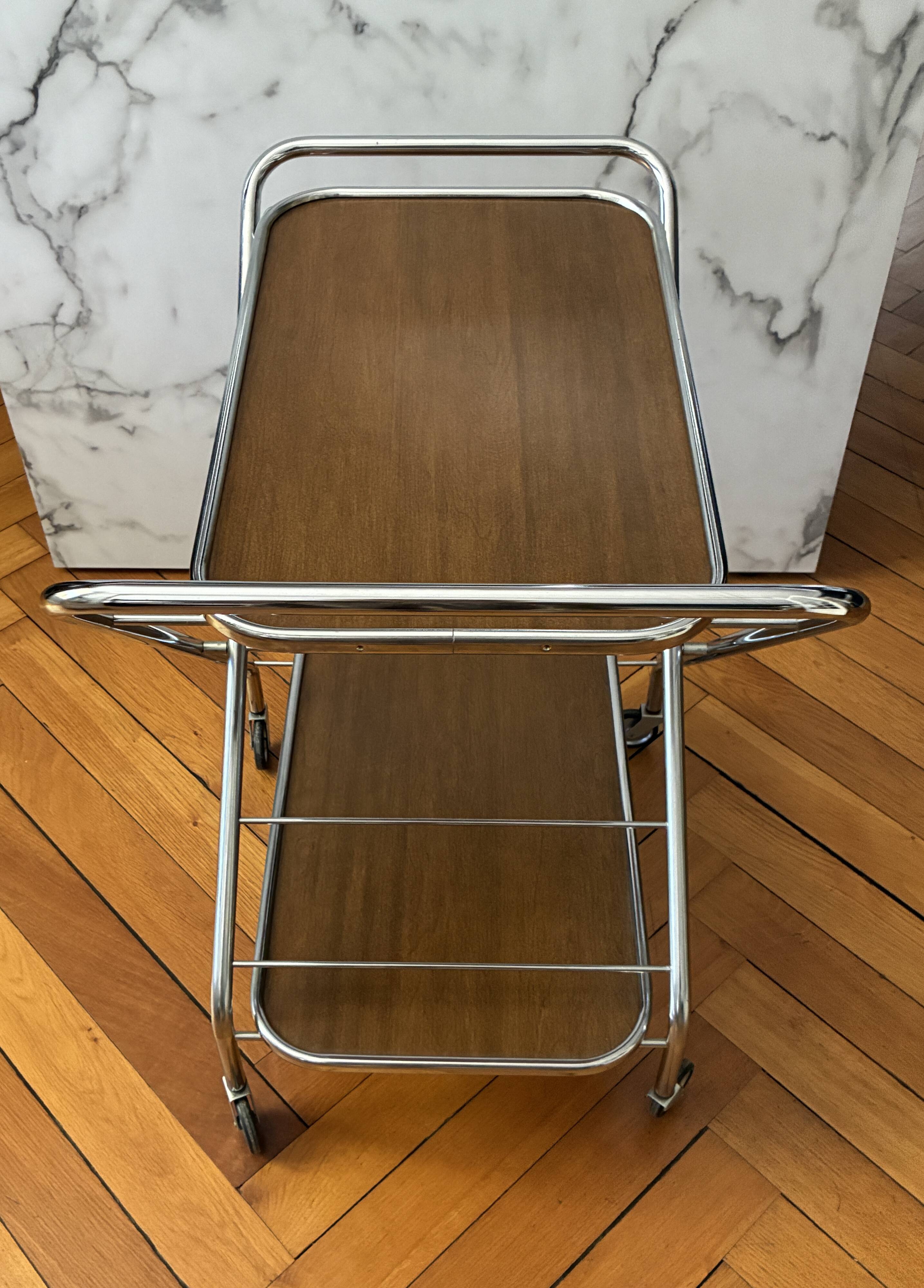 Vintage rolling dessert trolley