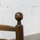 Brutalist children's chair by Charles Doudouyt 1960 oak and wicker