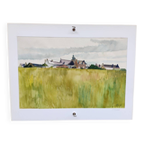 Watercolor by Michel Roubille, Saint Colomban 1978