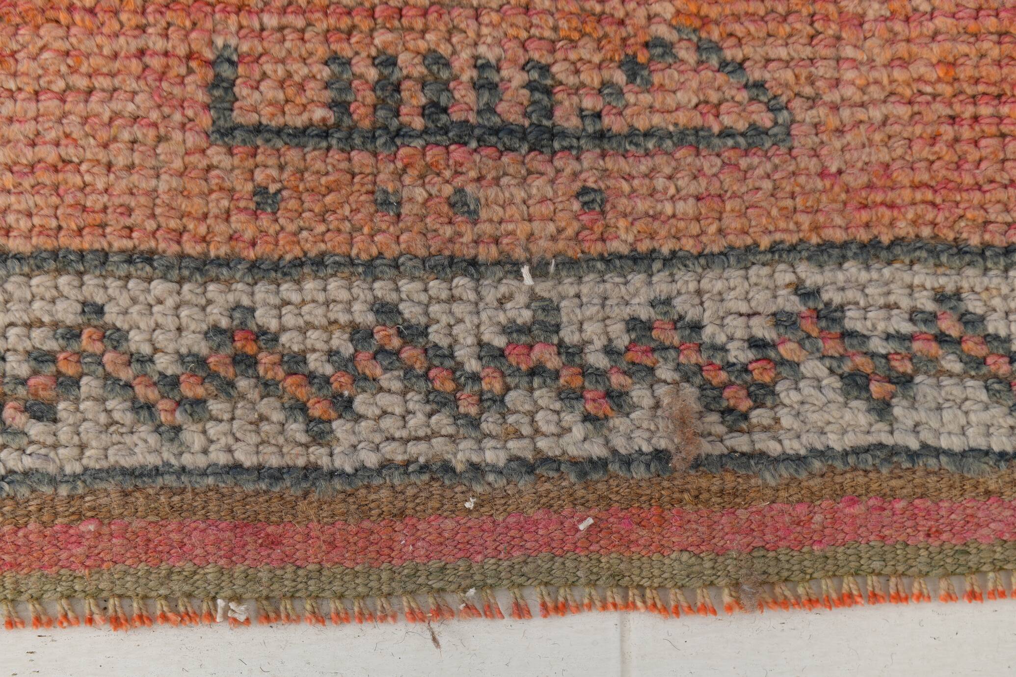 3x11 Terracotta Vintage Runner Rug For Kitchen, 88x344 Cm