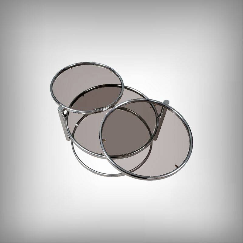 Coffee table with rotating trays, attributed to Milo Baughman – 1970
