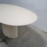 Vintage dining table in travertine by Roche Bobois editions