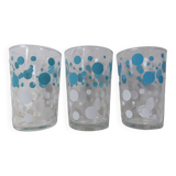 3 Vintage silkscreen gondolo glasses