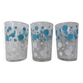 3 Vintage silkscreen gondolo glasses